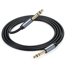 Straight 6.35mm Male to Male Jack Stereo Audio Cord 6.35 Cable Plug Adapter