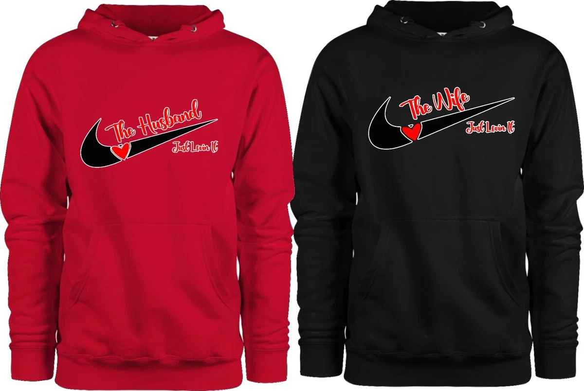 Matching husband top and wife hoodies