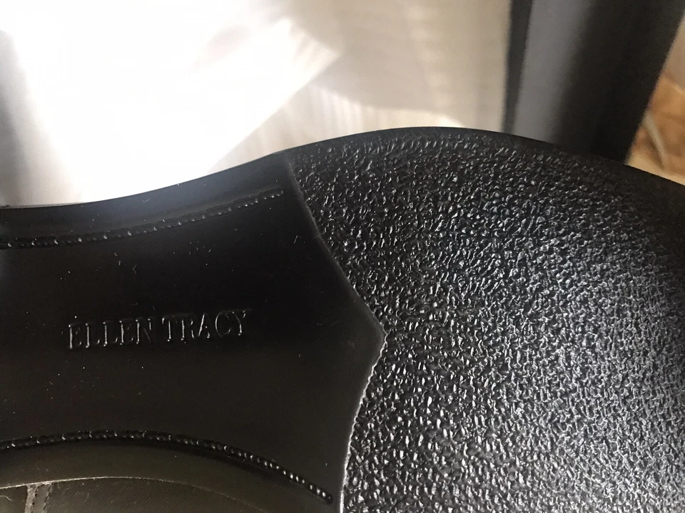 Botas de montar Ellen Tracy vintage para mujer negras “Bryer” de cuero y gamuza NiB 8,5 M Foto 3 de 4