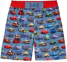 Disney Cars Lightning McQueen Swim Trunks Shorts Boy Size 5/6