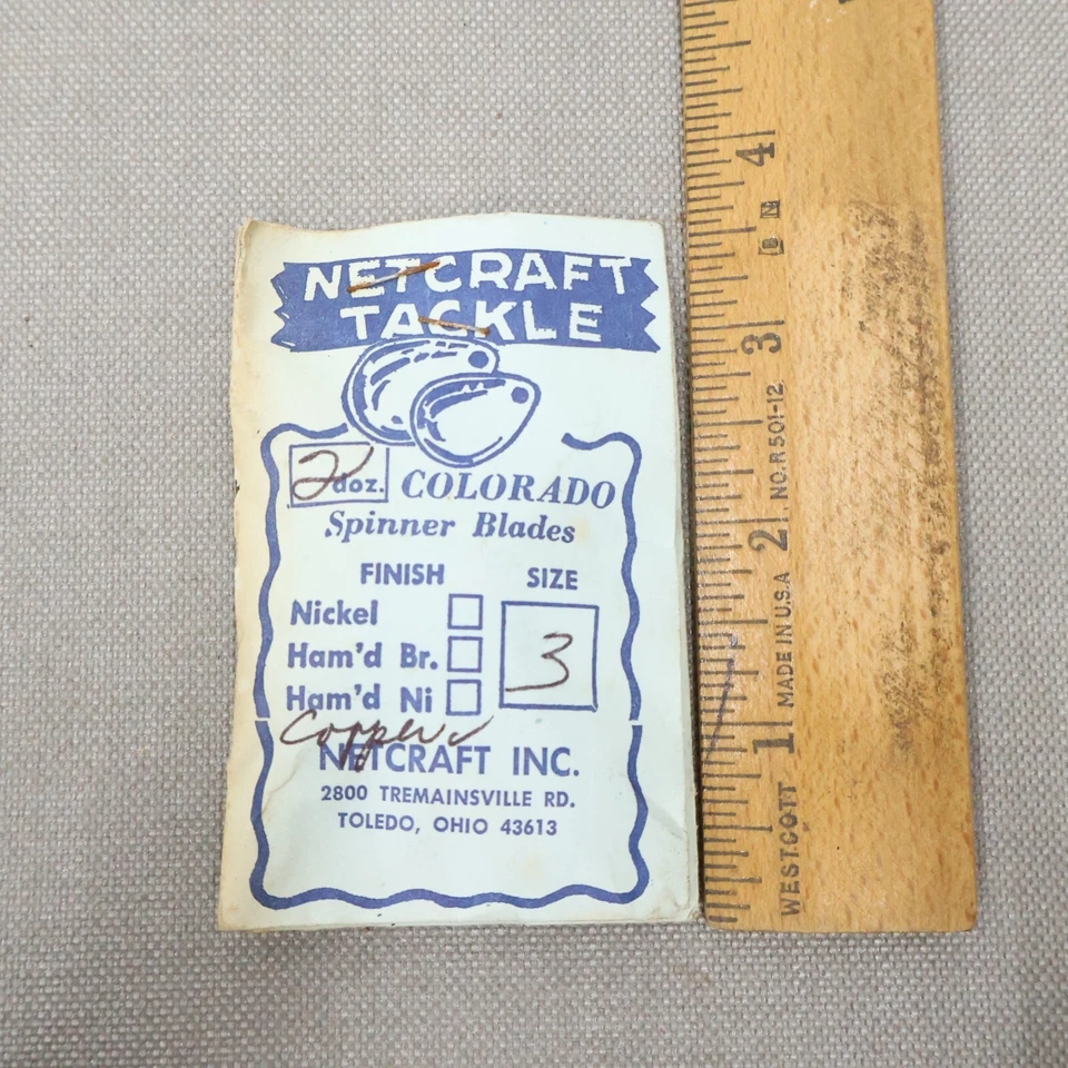 Vintage Netcraft Tackle Copper Size 3 Colorado Spinner Blades 2 Dozen 24 Count - Image 4 of 4