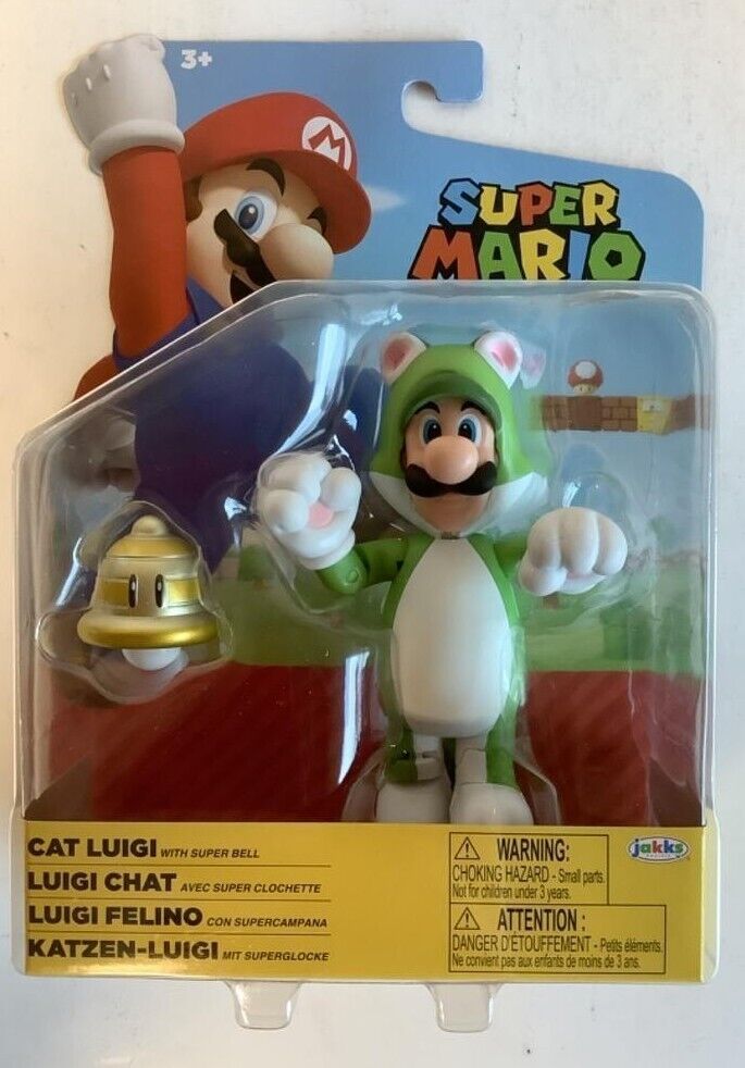 World of Nintendo Super Mario 4 Cat Luigi Figure