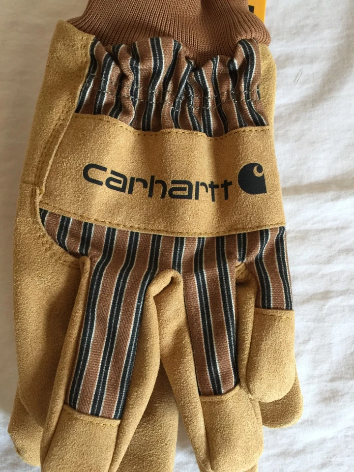 NUEVO CON ETIQUETAS Guantes Carhartt Duck Gamuza Sintética Tejido XL Marrón GW0551-M A551 Foto 4 de 4