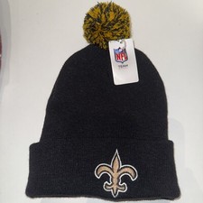 NFL Unisex New Orleans Saints Pom Pom Beanie Cap Multicolor One Size NWT