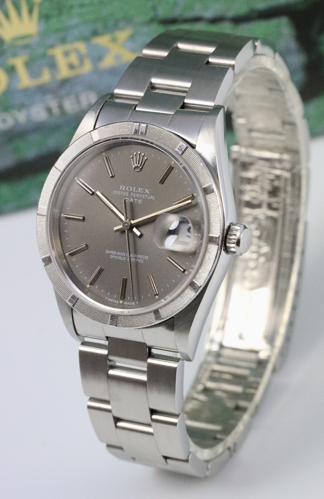 Bild 8 - Rolex Oyster Perpetual Date 34mm Automatik 15200 Grey Dial Dif20387 AVS18036 X