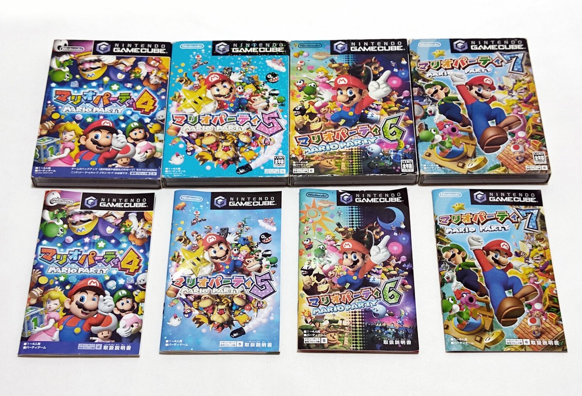 マリオパーティー４本セット Lot 4 Mario Party GameCube 4 5 6 7 Set Nintendo GC Games