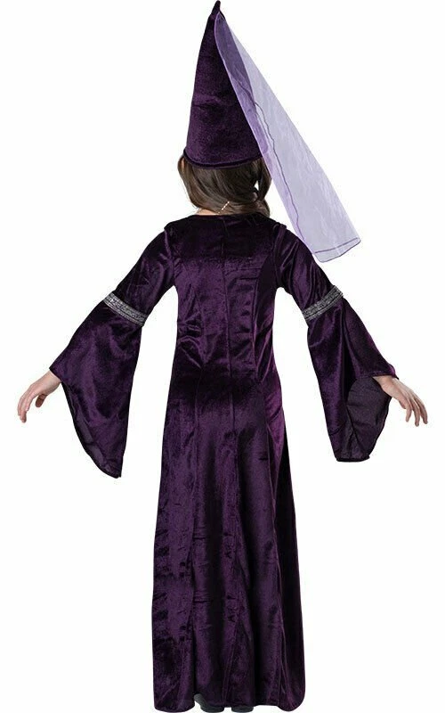 Disfraz de Princesa Medieval América Dress-Up-América - Vestido y Sombrero Renacentista para Niñas Foto 2 de 4