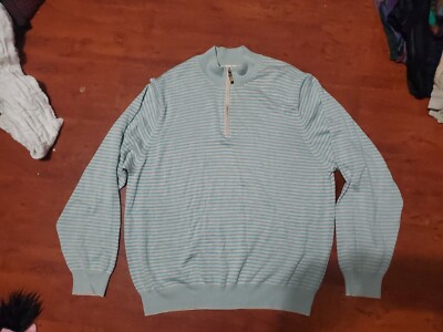 Peter Millar Mens XxL Victory Cashmere Silk 1/4 Zip Pullover
