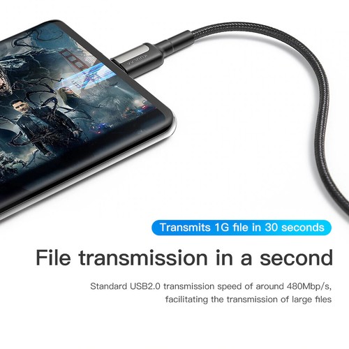 KUULAA 60W Type C to Type C Cable Braided QC3.0 PD Quick Charge Data. 0.5m 1m 2m - Picture 4 of 13