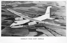 1950s Aircraft Handley Page Dart Herald RP 284 Postcard 21-9306