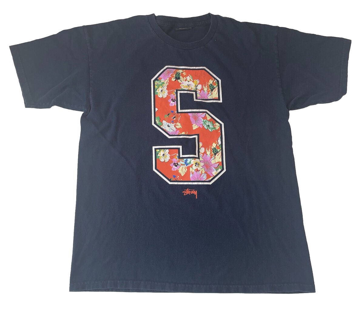 Stussy T-Shirt Double Sided Skateboard Surf S/S Blue 80 Stussy T-Shirt Double Sided Skateboard Surf S/S Blue 80