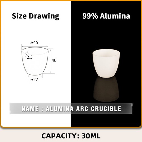 99% Alumina arc crucible without cover (Thermostability 1600-1750℃) - Picture 15 of 18