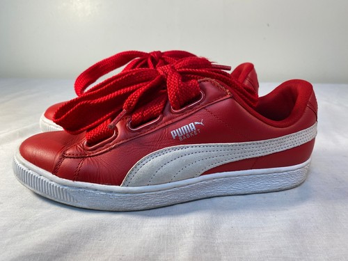 Zapatillas deportivas PUMA Basket Heart DE para mujer rojas cordones anchos - EE. UU. 9 - Imagen 2 de 7
