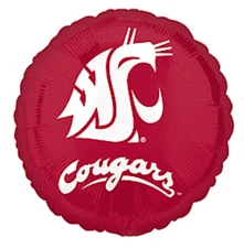 Washington State Cougars NCAA Sports Party Decoration 18" Round Mylar Balloon