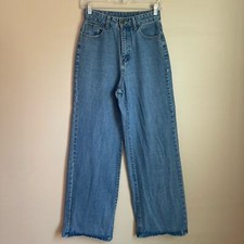High Waisted Wide Leg Denim Jeans Women's Size 26