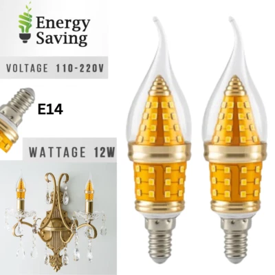 LED Birne 12W Kerze Dreifarbig E14 Sparlampe Kerzenbirne Leuchtmittel Lampe - Bild 1 von 4