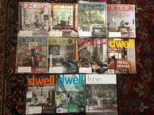 ELLE DECOR MAGAZINE • LOT of 11 Issues • 2016 • Design Decorating + Dwell