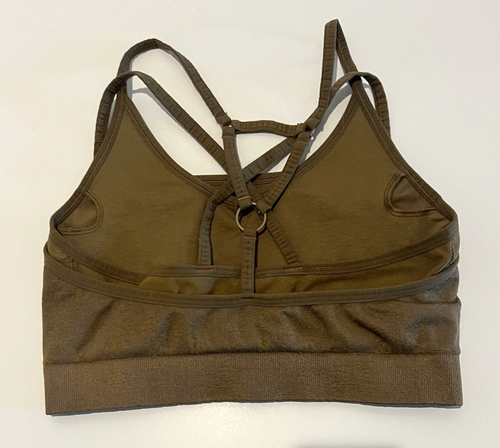 gymshark adapt fleck seamless burnt green brown tank-bra