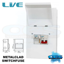 METAL CLAD FUSED ISOLATOR MCFS100 SP&N SWITCHFUSE 63, 80 OR 100 AMP SINGLE PHASE