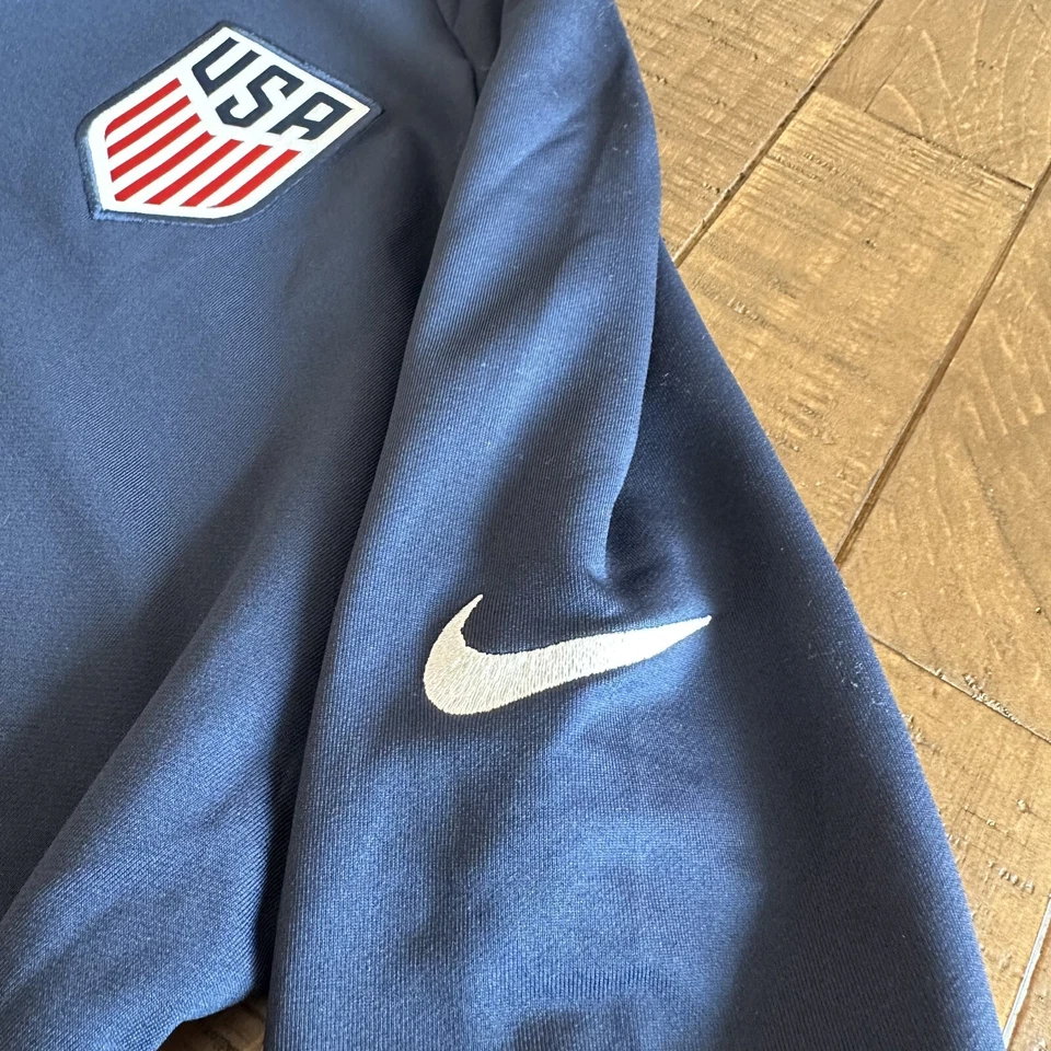 耐克 Team USA Soccer 1/4 Zip Dri-Fit Performance 套衫男式中号全新带标签 — 第 4/4 张图片