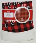 NEW RED BLACK PLAID HOME FOR THE HOLIDAYS TIME TREE SKIRT 48" CHRISTMAS FURRY
