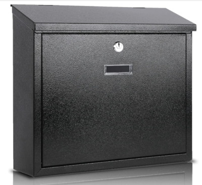 Xydled Black Mailbox with Key Lock Wall Mounted 14.2X 4X 12.6 Inch Mail Boxes