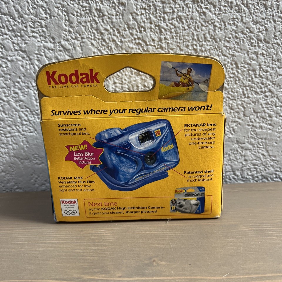 Kodak Sport Underwater Waterproof DISPOSABLE 35mm Camera In Box