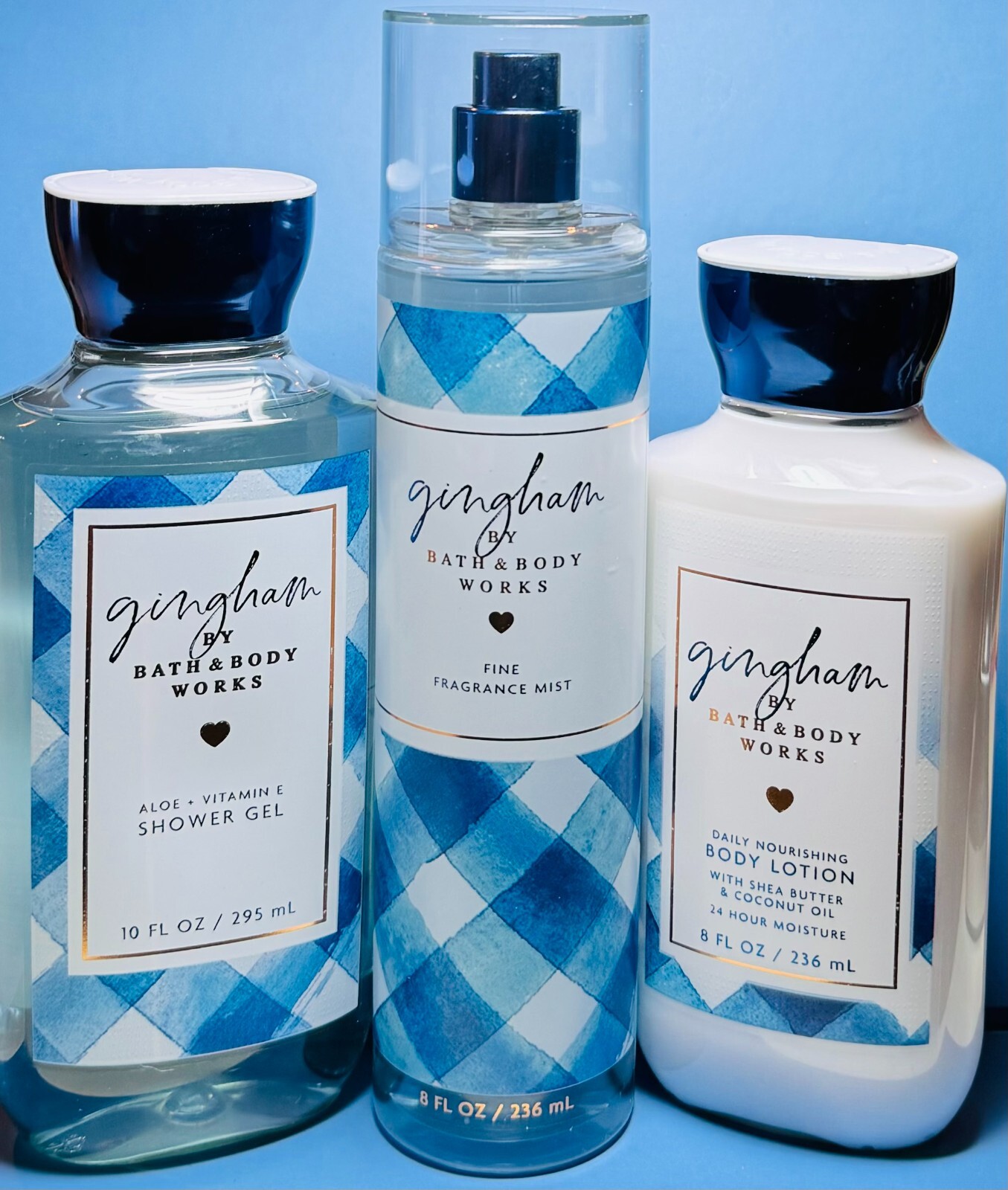 $$$AVE ~ GINGHAM ~ 3PC GIFT SET ~ Bath & Body Works ~ SHIPS FREE!