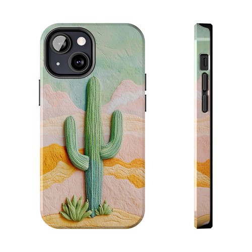 Cute Cactus in Desert Embroidery Print Tough Smart Phone Case iPhone Case - Picture 42 of 99