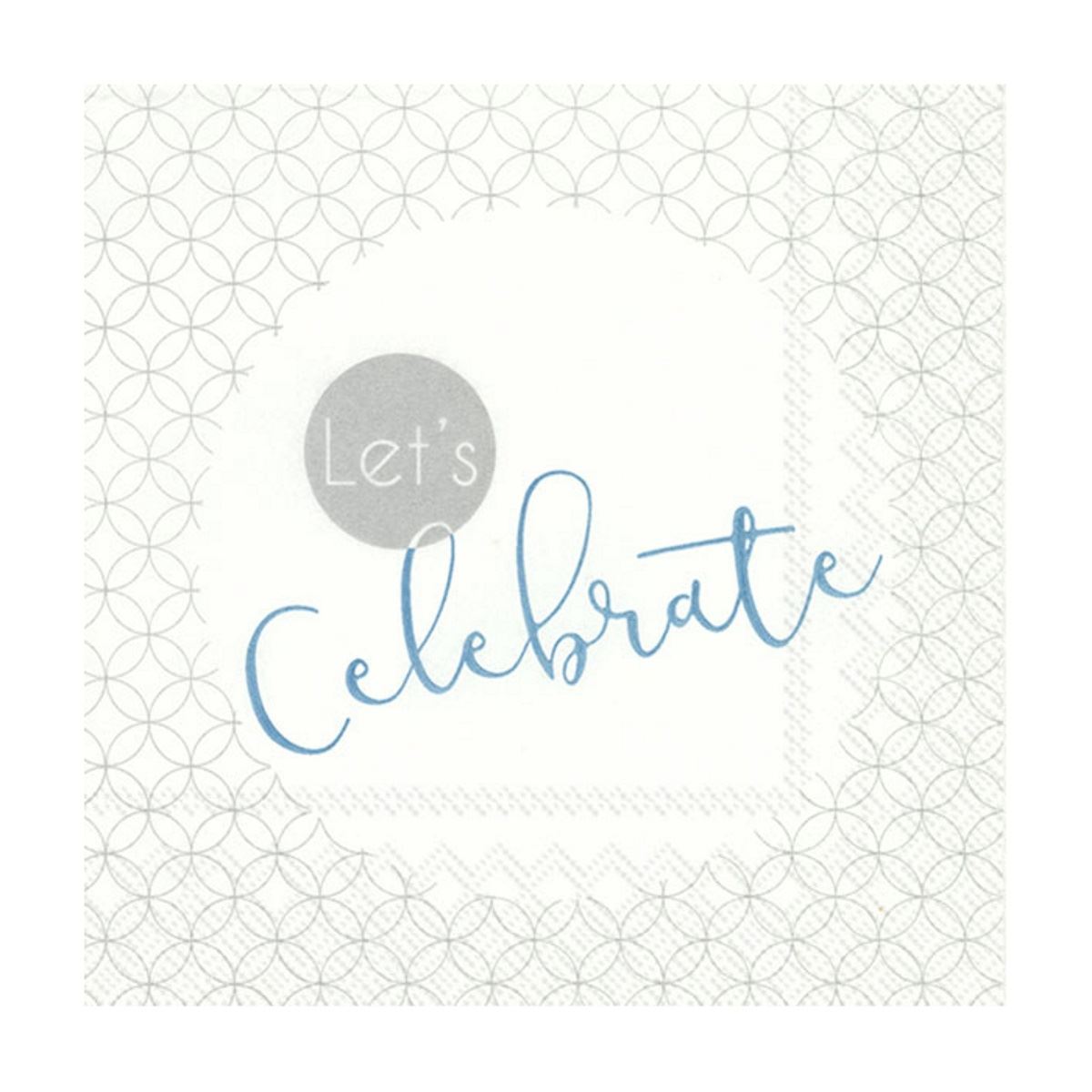 Paper Napkins Serviettes Luncheon 3 Ply Bright White Wedding Let's Celebrate