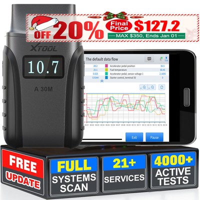 XTOOL Anyscan A30M BT Car Auto Diagnostic Scanner Tool Bidirectional Code Reader