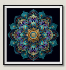 Mandala Pattern 2 - Counted Cross Stitch Patterns - Color BW Symbols