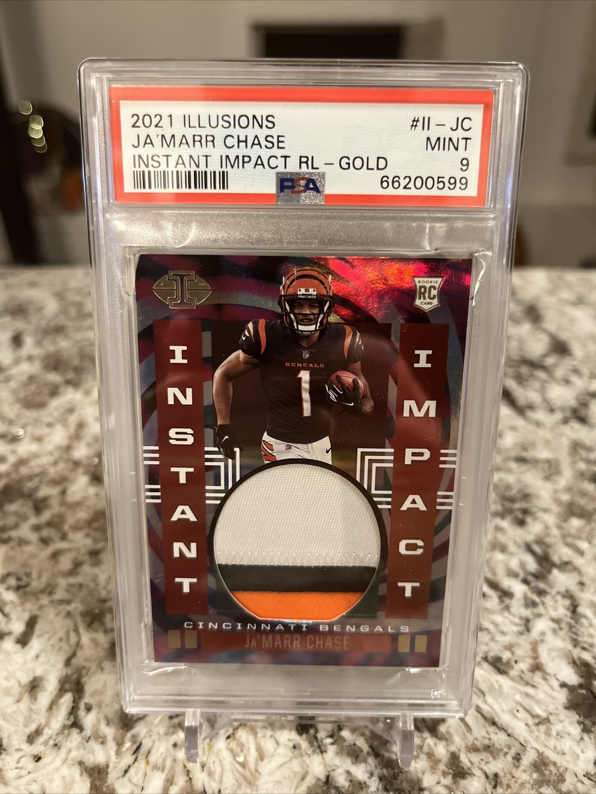 JaMarr Chase Panini Illusions Instant Impact Relics #IIJC Gold