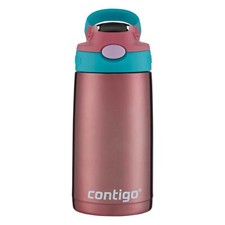 Contigo Kids Straw Stainless Steel Water Bottle with AUTOSPOUT Lid, 13oz, Punch