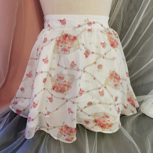 MA*RS Gyaru Top + Skirt New Tags White Jewelry Box Print Blouse Lolita Mars Y2K - Picture 3 of 14
