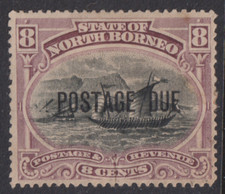 NORTH BORNEO 1897/1901  8c Malay dhow Postage Due. Good M/Mint     (p412)