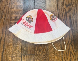 VTG 1980 Chuck E. Cheese Pizza Time Theatre Child's Pinwheel Souvenir Bucket Hat
