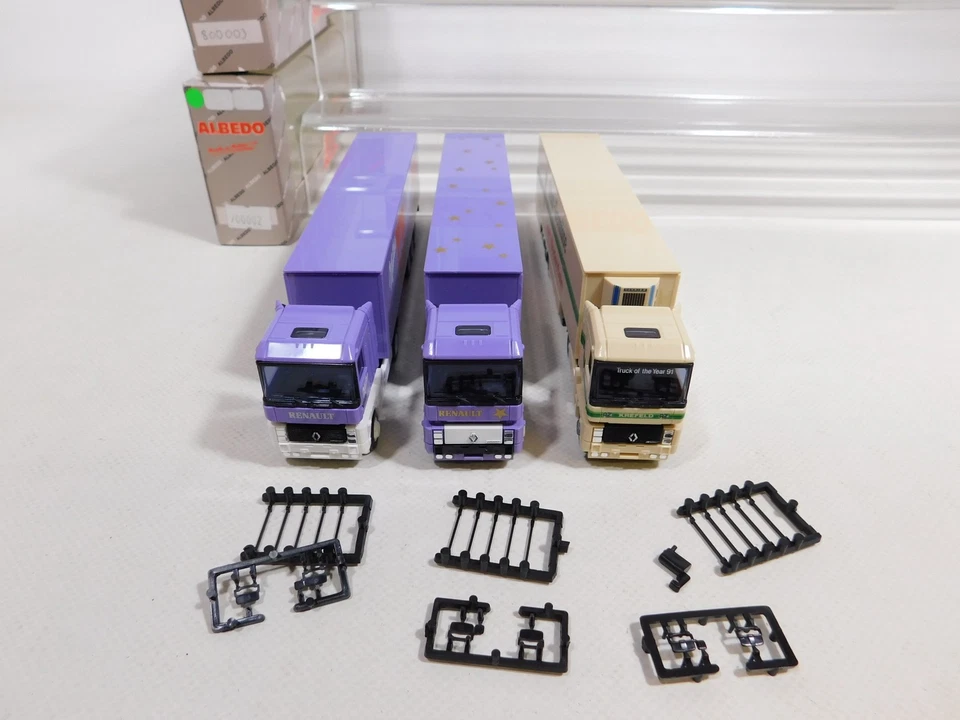 Albedo H0 1:87 3x Autoarticolato / Sz Renault: Milka + Frutta/Verdure Mint + Box - Immagine 4 di 4