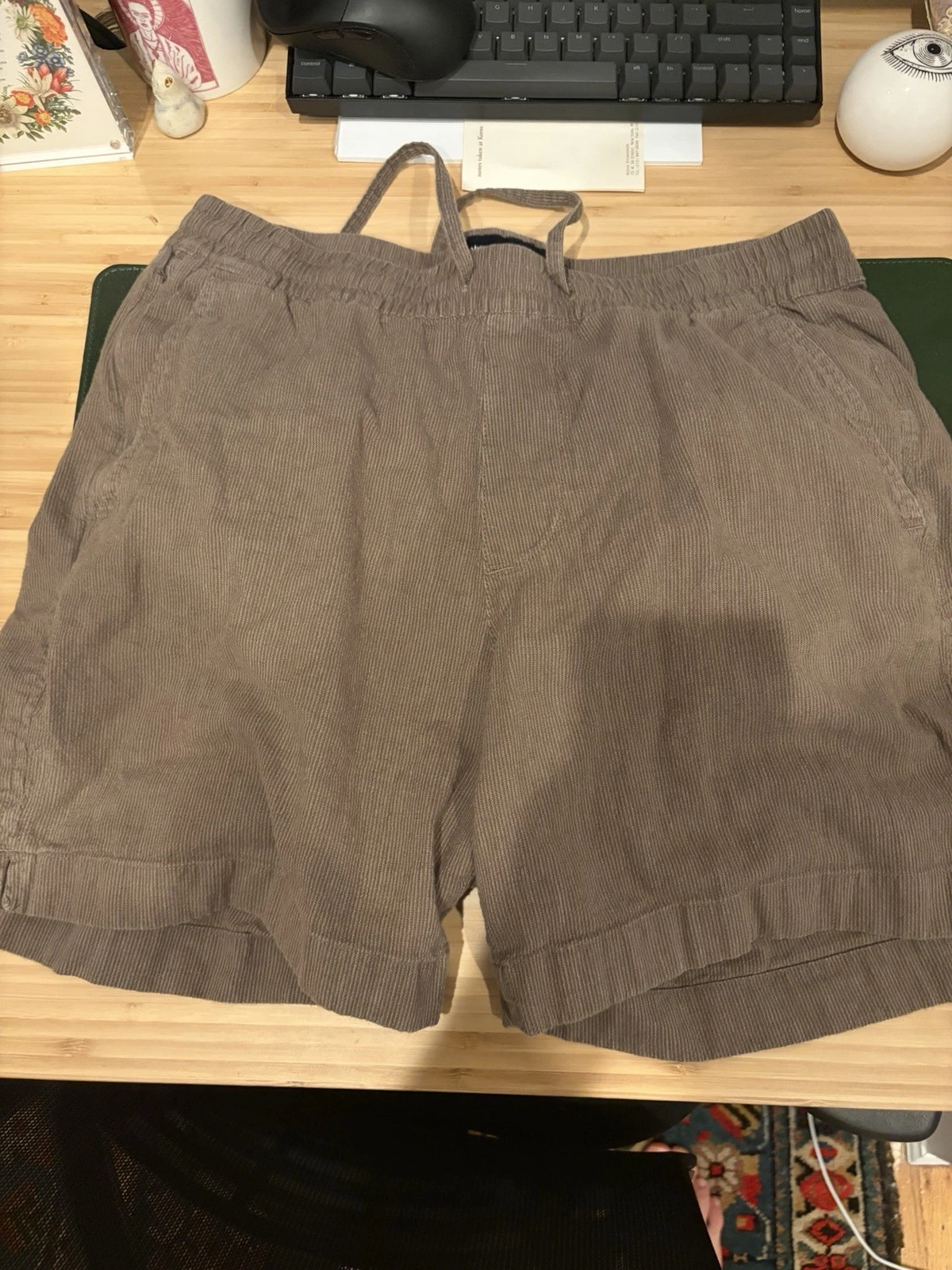 Abercrombie & Fitch Linen Blend Pull On Short 6in Medium