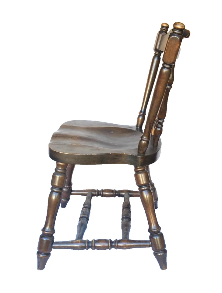 Antigua silla auxiliar de comedor Windsor de arce macizo VERMONT de colección - ¡Rara!! Foto 3 de 4