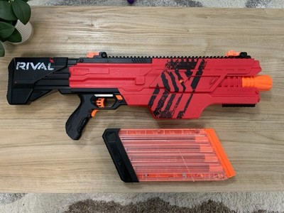 Nerf Rival Gun Blaster Khaos MXVI-4000 Red With Magazine Tested Working