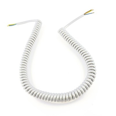 CLE Spiralkabel 3x0,75mm² Länge 700-3000mm weiss