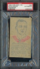 1962 Hockey York Iron On Transfer #22 Dickie Moore PSA Authentic LOOK!