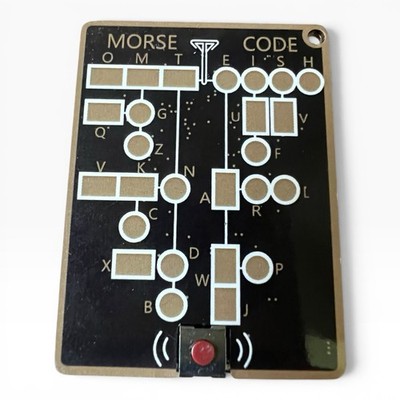 Electronic Morse Code Trainer Board Pocket CW Practice Keyer with Memory Record