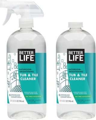BETTER LIFE Bathroom Cleaner - Tea Tree Bathtub & Shower Cleaner Spray for Glass