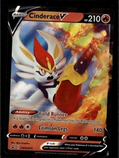 cinderace v pokemon card value CINDERACE V 043/264 Battle Academy Stamped 60 Ultra Rare Pokemon Card Near Mint