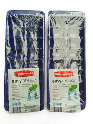 Rubbermaid Easy Release Ice Cube Trays - Set of 2 - 5.75Wx12.5Lx3.25H, Purple
