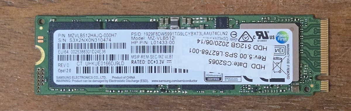 Samsung MZ-VLB5120 PM981 512GB M.2 2280 NVMe Solid State Drive SSD