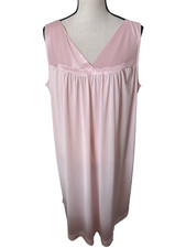 Vintage Vanity Fair Made USA Pale Pink Nightgown Sleeveless Sz. XL