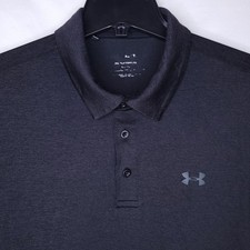 Under Armour Polo Shirt Mens XL Black Playoff Loose Performance